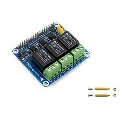 Image de Waveshare Raspberry Pi Power Relay Board Expansion Module Three Channel(3 ch) for A+/B+/2B/3B/3B+/4B
