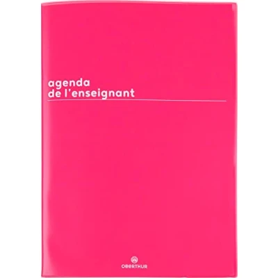 Image de Lot Agenda de L&#039;Enseignant 2025 2026 Boréal Oberthur 1 Semaine Par Page + Index Adhésif Blumie (Boréal Rouge)