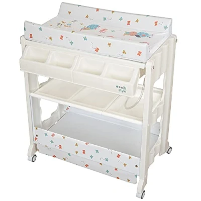 Image de ib style®ISA table à langer commode mobile avec rux 4 designs My little Farm color