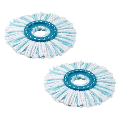 Image de WinGluge 2 Pièces Têtes de Rechange Compatible avec Leifheit Clean Twist Disc Mop, Balai Serpillère Franges Remplacement en Microfibres, pour Les Nettoyage Particules Saleté, Lavage Sol