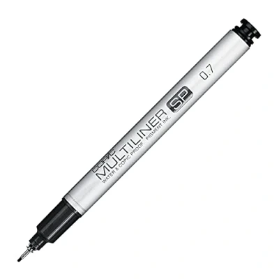 Image de COPIC Multiliner SP 0,7 mm, Black, Feutre fin en aluminium avec pointe fine et encre à pigments résistante l&#039;eau