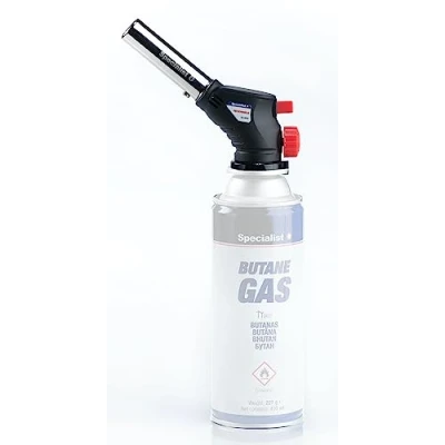 Image de Specialist+ brûleur rotatif à gaz butane 360 flambé avec allumage automatique et régulateur de flamme convient comme torche souder, cuisine, crème brûlée