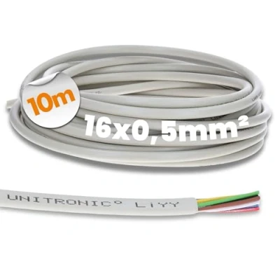 Image de Lapp 0028516 UNITRONIC LiYY Câble de données en PVC 16 x 0,5 mm² I signal sonnette Rallonge LED fils soudure pour carte