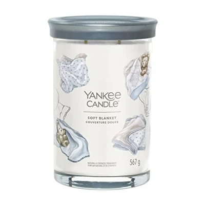 Image de Yankee Candle Signature bougie parfumée Couverture Douce ; Grande Tumbler longue durée Mélange de cires soja Cadeau parfait pour femme