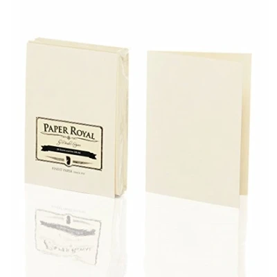 Image de Rössler Papier 2160831008 Paper Royal Pack de cartes doubles DIN A6, 20 pièces, chamois strié