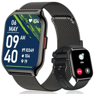 Image de ZOSKVEE Montre Connectée Femme Homme avec Appel Bluetooth, 2,0&quot; HD Smartwatch, 100+ Sportifs, Moniteur de Sommeil Cardiofréquencemètre Tension Artérielle SpO2, Podometre pour Android iOS