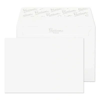 Image de Blake Qualité supérieure et Patte autocollante Format C6 114 x 162 mm 120 g/m ² Blanc Diamant portefeuille Laid (Lot de 50)
