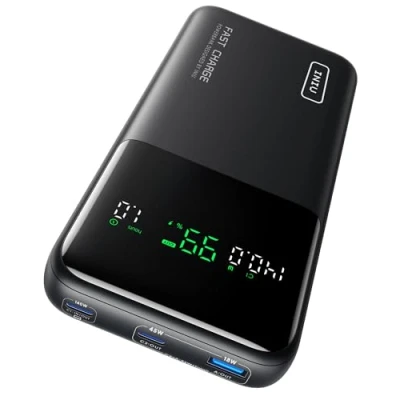 Image de INIU Chargeur Portable Compact 140 W, 25 000 mAh Haute capacité, Chargement Rapide USB C, entrée et Sortie, de téléphone pour Ordinateur