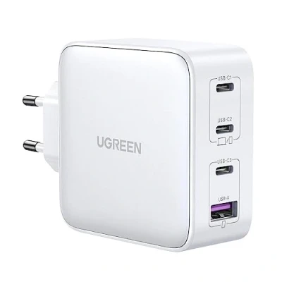 Image de USB A + 3xUSB C 100W GaN Tech Fast Wall Charger EU White