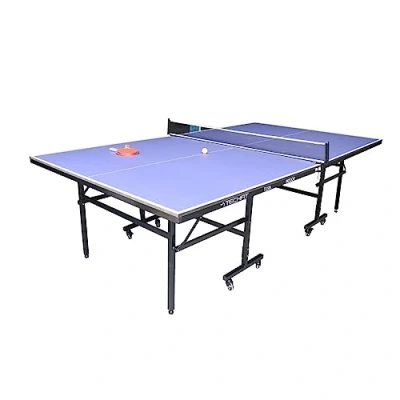 Image de TechFit Tavolo da Ping Pong per Interni Dimensioni tornei, Robusto Pannello in Resina melaminica 4mm con Strato Protettivo AntiGraffio,Pieghevole, T15N