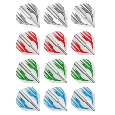 Image de RED DRAGON Hardcore Pack de sélection Light Wings Extra Épais Standard Fléchettes Dart Flights 4 Jeux par Paquet (12 Vols au Total)