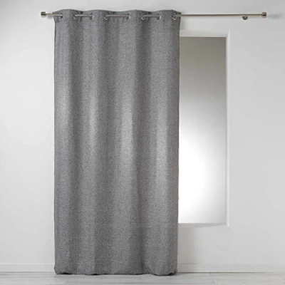 Image de douceur d&#039;interieur TROPICALINE Rideau A Oeillets, Jaune, 140 x 240 CM