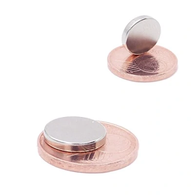 Image de Brudazon 10 Mini Aimants Disques 10x2mm N52 Niveau Le Plus Forte en néodyme Ultra Fortes Aimant de Puissance pour modélisme, Photo, Tableau Blanc Disque Extra