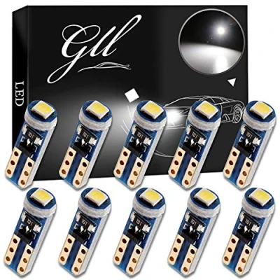 Image de Ampoules LED T5 Blanc W1.2W W2.3W pour Tableau de Bord 3030 SMD 60 Lumen DC 12V