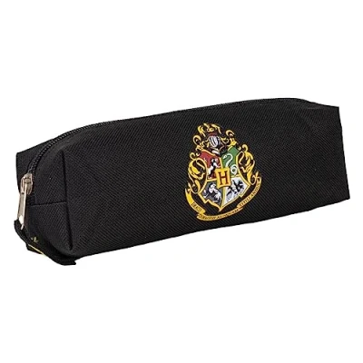 Image de Trousse Fourre tout Harry Potter Noire 20x5x5 cm en Polyester Fermeture Éclair Motif Poudlard Produit Original Conçu Espagne