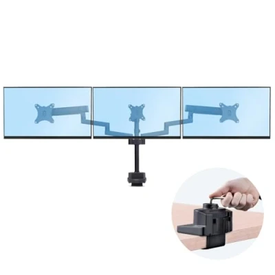 Image de Support de Bureau StarTech 3 Écrans 27 VESA 75x75/100x100 Bras Réglable Ergonomique