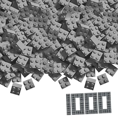Image de Simba Blox 104114554 1000 Blocs de Construction Gris pour Enfants à partir 3 Ans dans Une boîte entièrement Compatible avec Nombreux Autres Fabricants