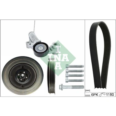 Image de INA 529 0485 21 Jeu de courroies trapézoïdales à nervures VOLVO: XC60 I, V60 V70 3