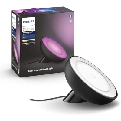 Image de Philips Hue White &amp; Color Ambiance, lampe Bloom, 4ème génération Noir, compatible Bluetooth, fonctionne avec Alexa, Google Assistant et Apple Homekit