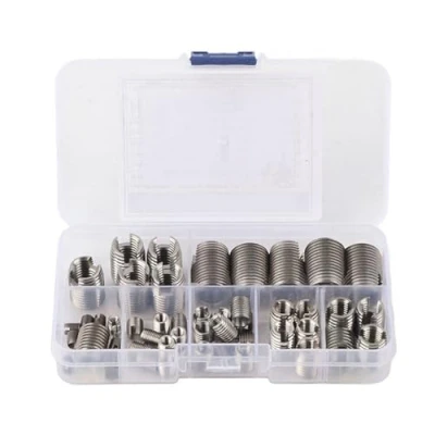 Image de 50pcs vis autotaraudeuses inserts de réparation filetage en acier inoxydable d&#039;écrou