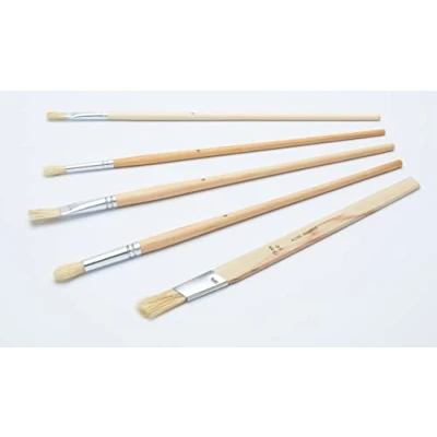 Image de ProDec Lot de 5 pinceaux divers pour application précise, travaux détail, retouches, encadrements fenêtre, angles, espaces étroits, tous types peinture