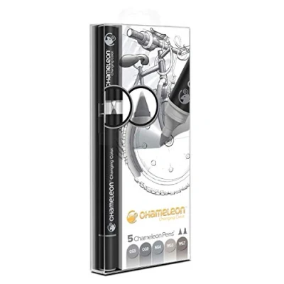 Image de Chameleon Art Products marqueurs Pens, 5 à Base d&#039;alcool; Tons Gris