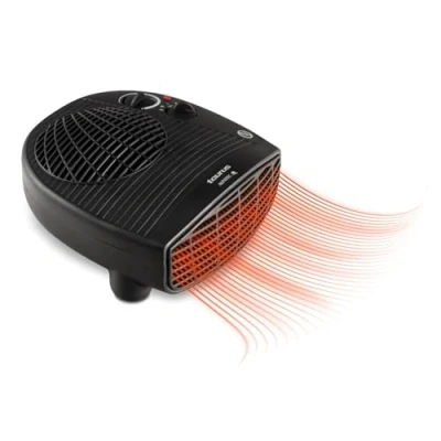 Image de Taurus TFH3001 Radiateur soufflant 2000W, Thermostat réglable, 3 positions de chauffage (Froid/Chaud), Surface jusqu&#039;à 20m2, 2 puissances, Sécurité sur chauffe, Range cordon, Noir