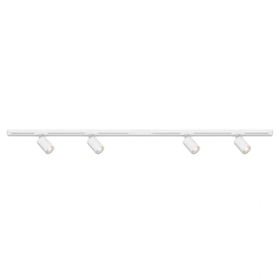 Image de BRILONER système de rail set démarrage, 4x GU10 spots orientables, extensible, d&#039;éclairage pour plafond, spot, lampe plafonnier, spotlight, 1,5 m, blanc