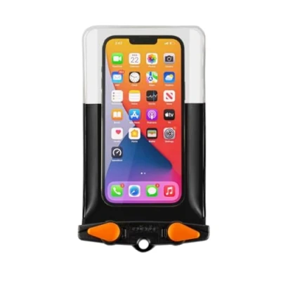 Image de Aquapac Étui Étanche Grande Taille pour Téléphone avec Cordon iPhone/Android, Fabriqué au Royaume Uni, Idéal Randonnée, VTT, Course, Accessoire de Voyage Plus/Noir