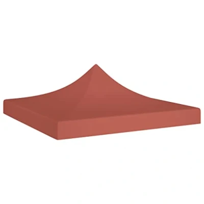 Image de vidaXL Toit de Tente Réception Toile Chapiteau Remplacement Escamotable Pavillon Jardin 3x3 m Terre Cuite 270 g/m²