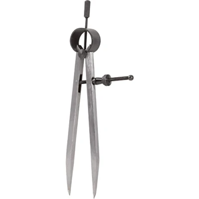 Image de KS Tools 300.0405 Compas droit acier au carbone bruni Pointe trempée Longueur 250 mm Ouverture