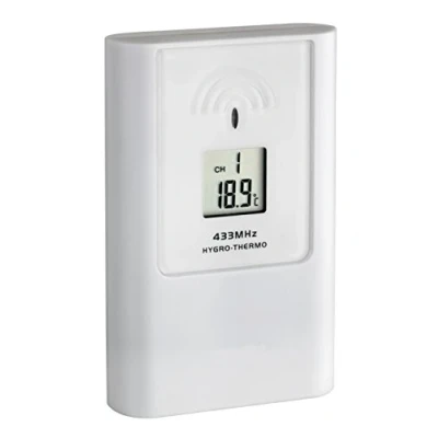 Image de TFA Dostmann Emetteur Thermo hygro, 30.3211.02, capteur supplémentaire pour Station météo Radio CASA (35.1135), Transmission sans Fil, Blanc