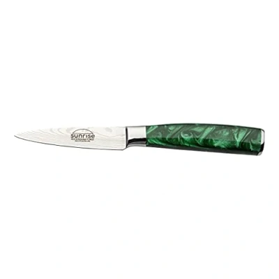 Image de Rockingham Forge Sunrise Collection 9 cm Couteau d’Office en Acier Inoxydable X40Cr13 et Poignée Résine, Vert