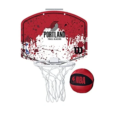 Image de Wilson MINI Panier de Basket, Hoop NBA TEAM HOOP, PORTLAND TRAIL BLAZERS, plastique