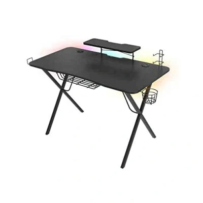 Image de Bureau Gaming Genesis Holm 300 RGB LED Hub USB 3.0 Chargeur Induction