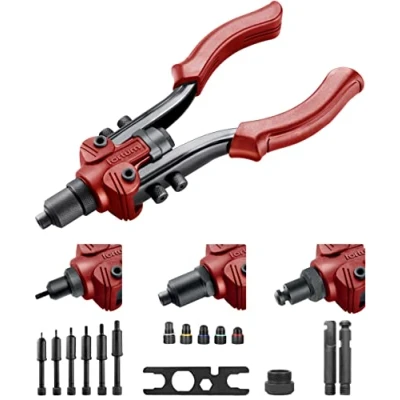 Image de Fortum Pince à riveter manuelle pour rivets aveugles et filetés I écrou de rivet écrous M3 M10 &amp; pop 2,4 6,4 mm en aluminium, laiton, acier inoxydable