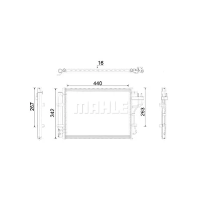 Image de MAHLE ORIGINAL AC 917 000P Condenseur De Clim avec déshydrateur 440 HYUNDAI: i10 II 3/5 portes