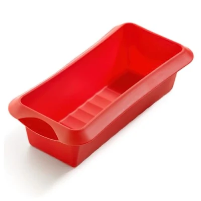 Image de Lékué 1210524R01M033 Molde de Silicona Rectangular, Rojo, 24 x 10 6.8 cm