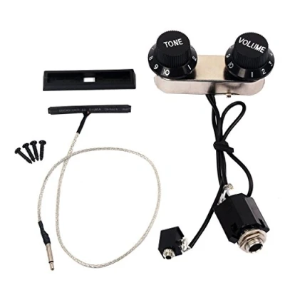 Image de Alnicov Ensemble de micros violon piézo avec boutons volume pour guitare et