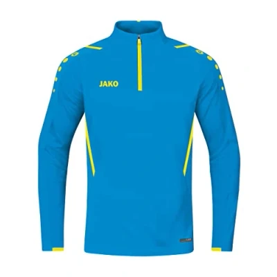 Image de Jako Défi Ziptop, Mixte, Bleu/Jaune Fluo, M