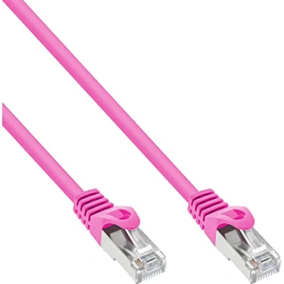 Image de INLINE Câble patch, S FTP, Cat.5e, rose, 0,5m