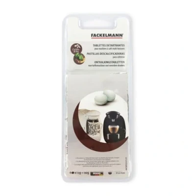 Image de Fackelmann 0127450 Tablettes détartrantes pour machine à café, anti calcaire, Acide citrique, 4 x 15g