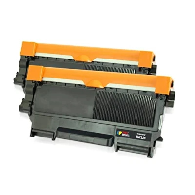 Image de Toner Experte TN2220 TN2010 Cartouche de Remplacement pour Brother TN 2010 Compatibles DCP 7055 7065DN HL 2130 2250DN MFC 7360N 7460DN (2 Noir)