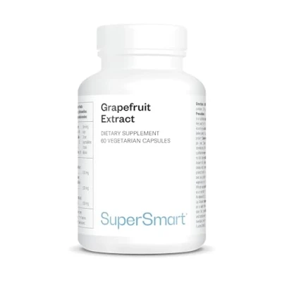 Image de Supersmart Grapefruit Extract 300 mg Extrait de Pomelo Standardisé à 99% Naringine Contribue Réduire l’Inflammation Sans OGM 60 Capsules Végétariennes