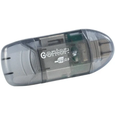 Image de Lecteur de carte mémoire Non spécifié SD/SDHC/MMC USB 2.0 Noir Compact