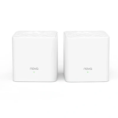 Image de Tenda Système WiFi Mesh Bi Bande AC1200 MW3(2 Pack) pour Toute la Maison (Routeur &amp; Répéteur Wi FI Remplacement), Couverture de 200m², Contrôle Parental, Fonctionne avec Toutes Les Box Internet