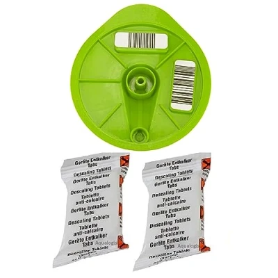 Image de Aqualogis Machine à café pour T Disc Tassimo Bosch, Service Jaune Orange 2 tablettes de détartrage