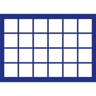 Image de Safe, Tableau, Modèle D Compartiment dim: 46x46 mm. (24 pcs.) Bleu royal 327x227x10 par pc.
