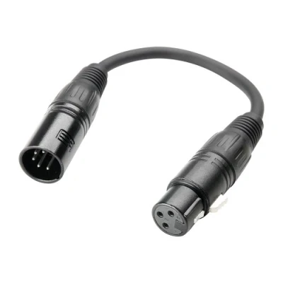 Image de Adam Hall Cables 3 STAR DGF 0020 Adaptateur DMX XLR mâle 5 points vers femelle 0,2 m