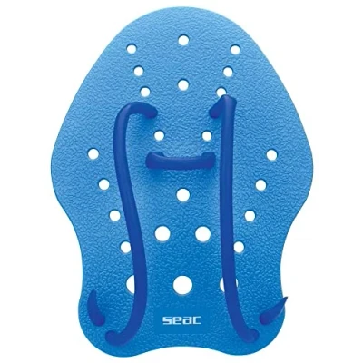 Image de SEAC Hand Paddle Palettes pour la Formation de Natation dans Piscine et en mer Bleu